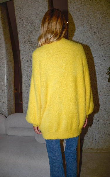Lottie Cardigan in Yellow – Dancing Leopard