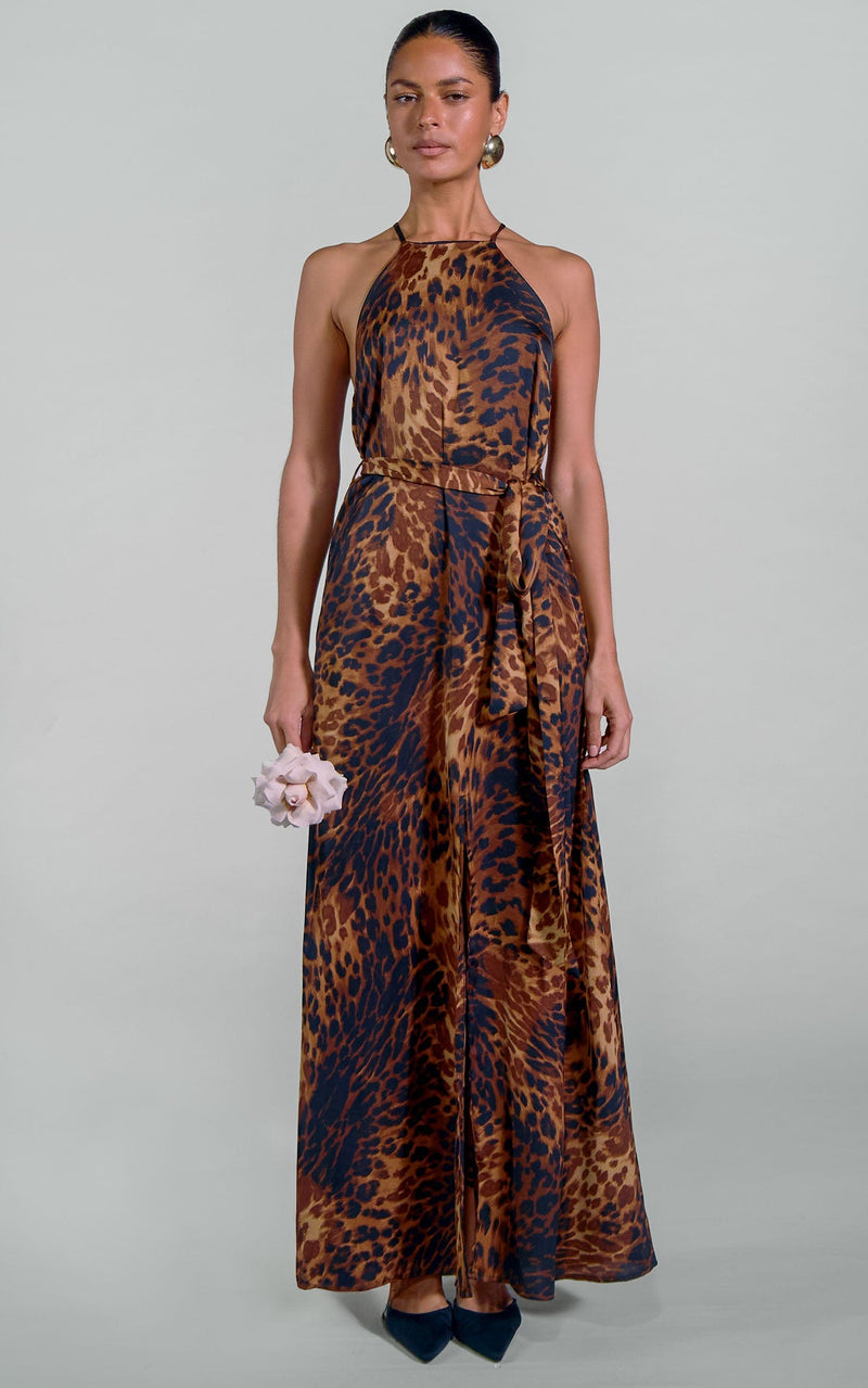 Sunset Dress In Luxe Leopard