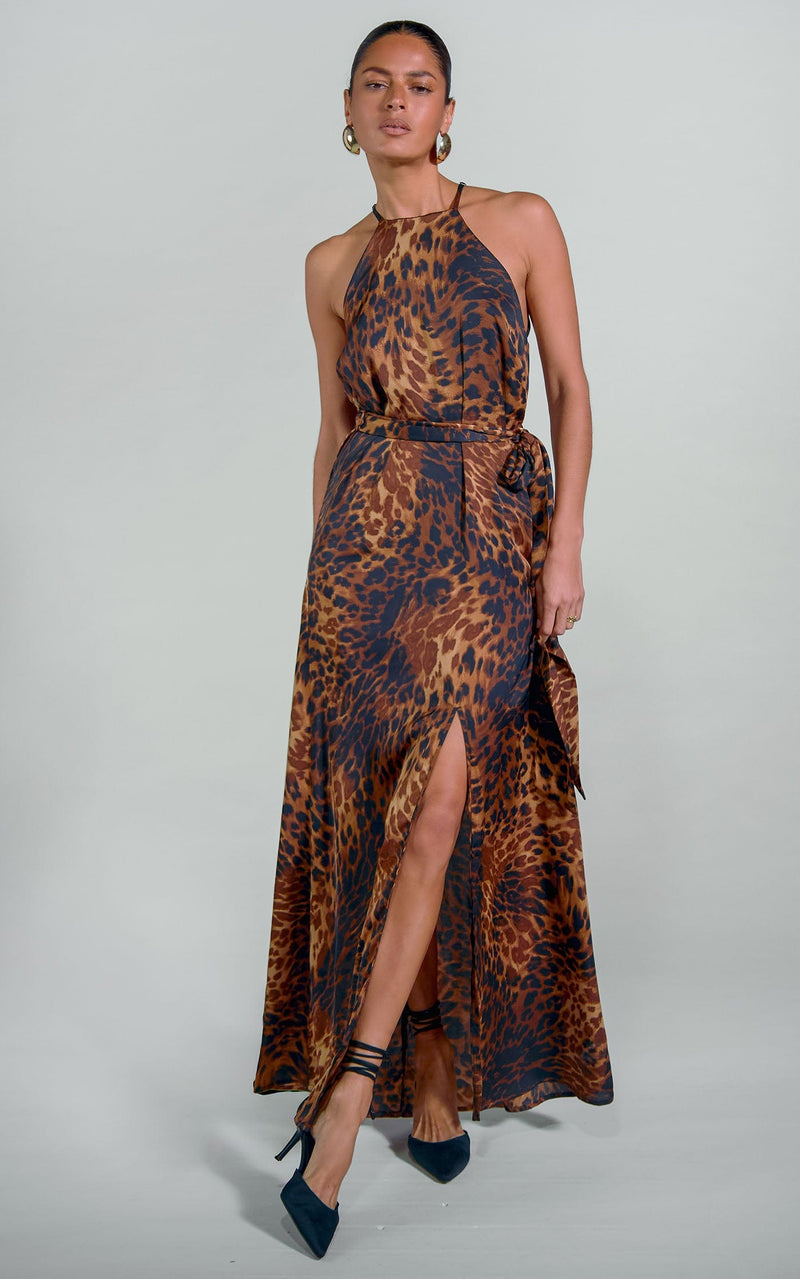 Sunset Dress In Luxe Leopard