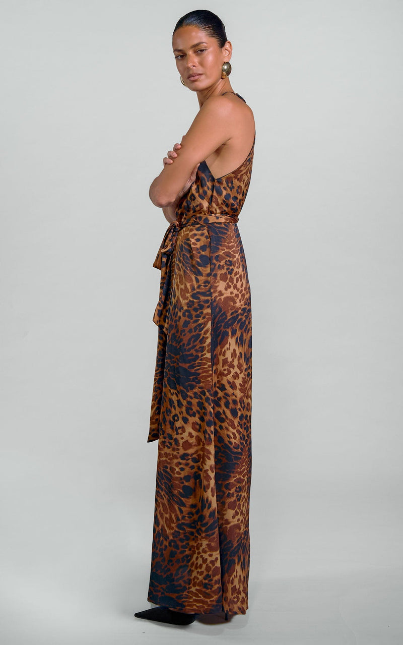 Sunset Dress In Luxe Leopard