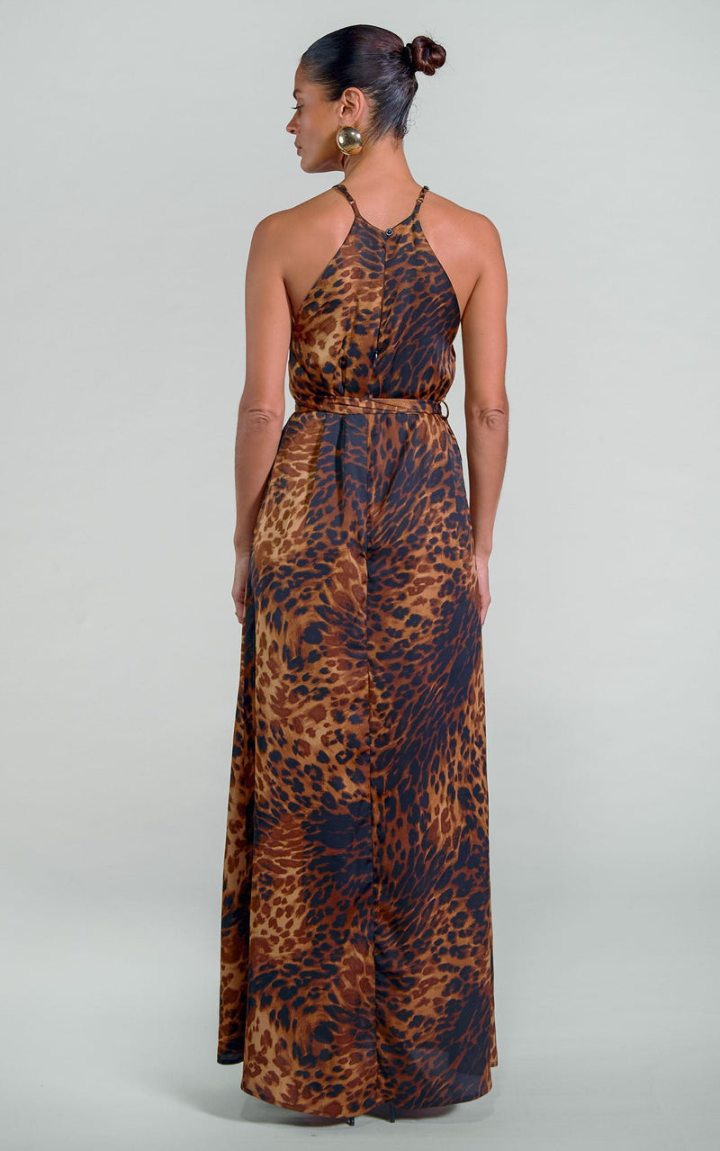 Sunset Dress In Luxe Leopard