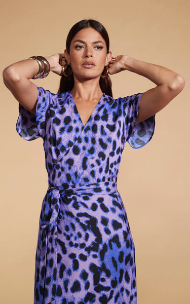 Lilac leopard print dress hotsell