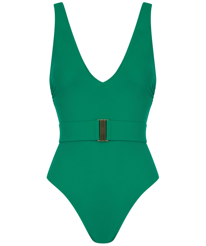HALO Sa Caleta Swimsuit In Green on white background
