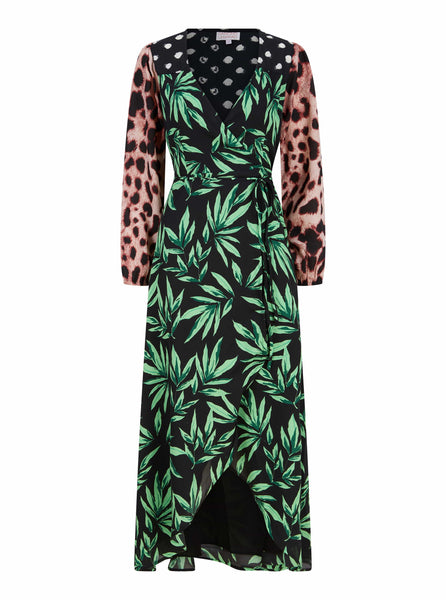 Jagger maxi print mix dress clearance
