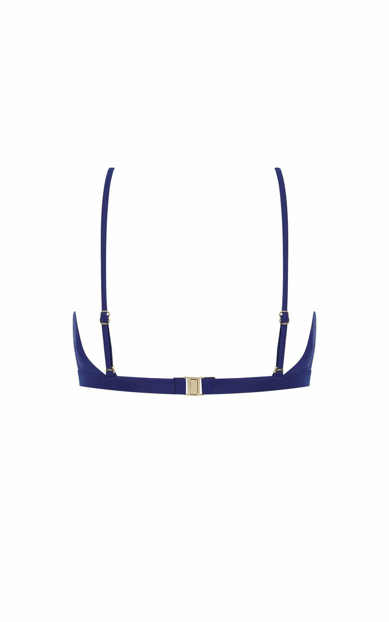 HALO Lalita Bandeau Bikini Top In Navy