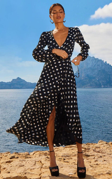 Jagger Maxi Dress In Painted Dot