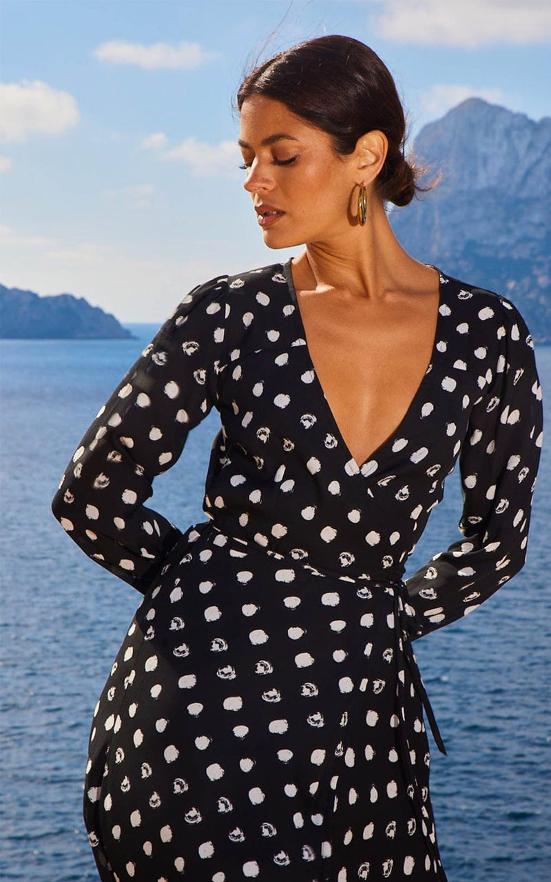 Jagger Maxi Dress In Painted Dot