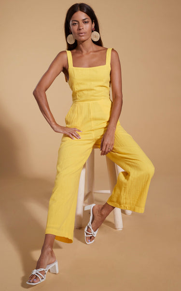 Yellow hot sale leopard jumpsuit