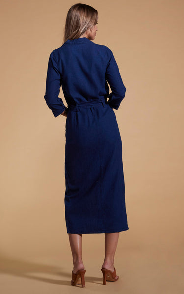 Rex Dress In Denim Blue