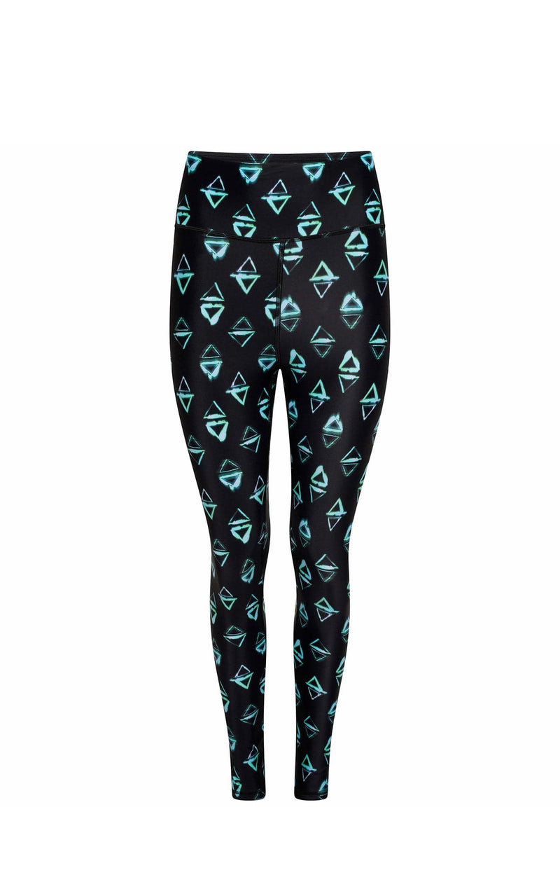 HALO Malala Yoga Leggings in Green Triangle