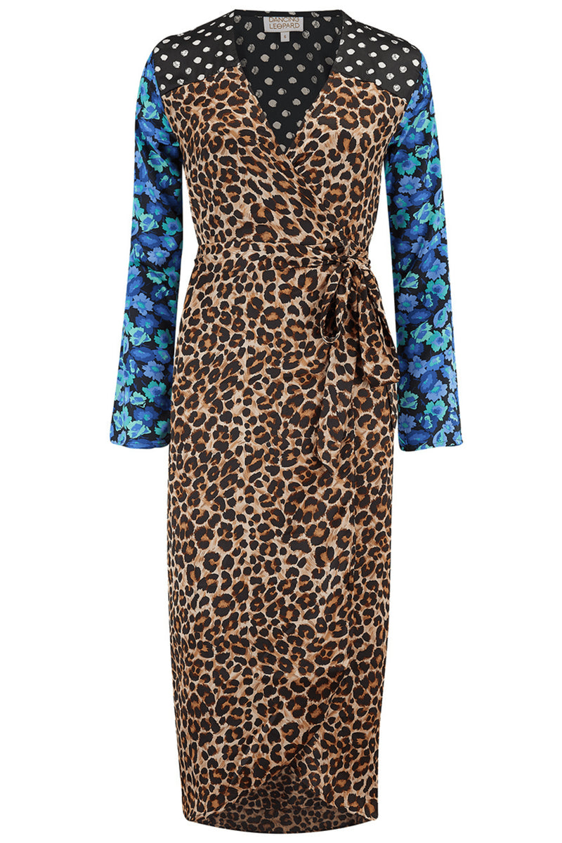 Yondal dress in pleorange leopard discount