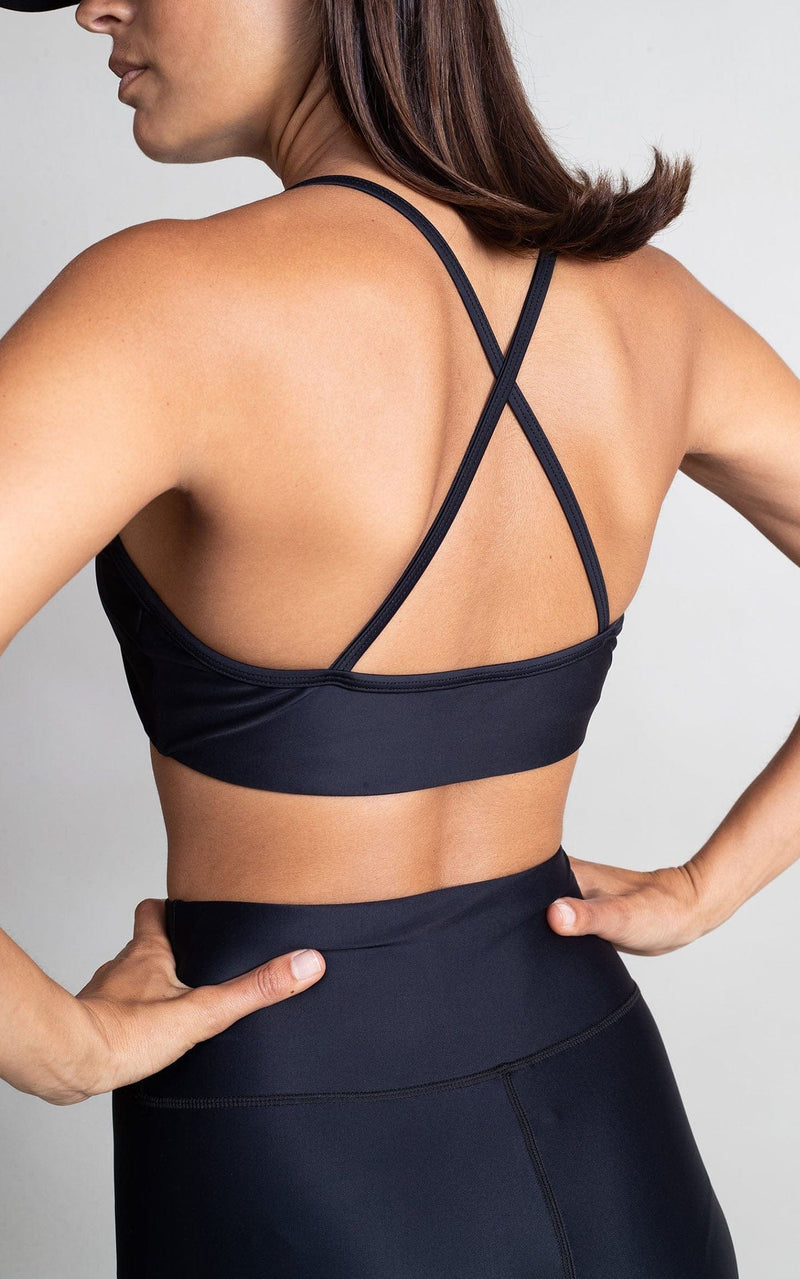 HALO Tai Yoga Crop Top in Black