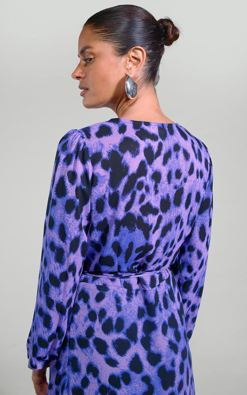 Jagger Maxi Dress in Lilac Leopard