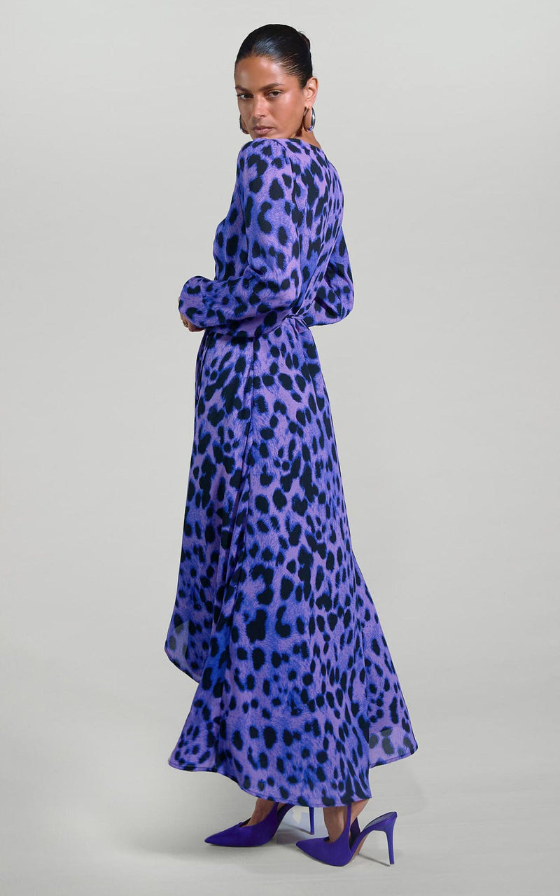 Jagger Maxi Dress in Lilac Leopard