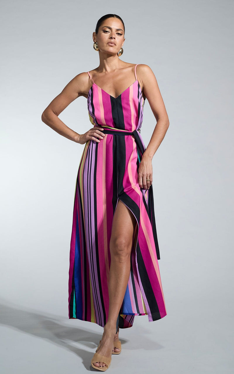 Sookee Slip Dress in Stripe