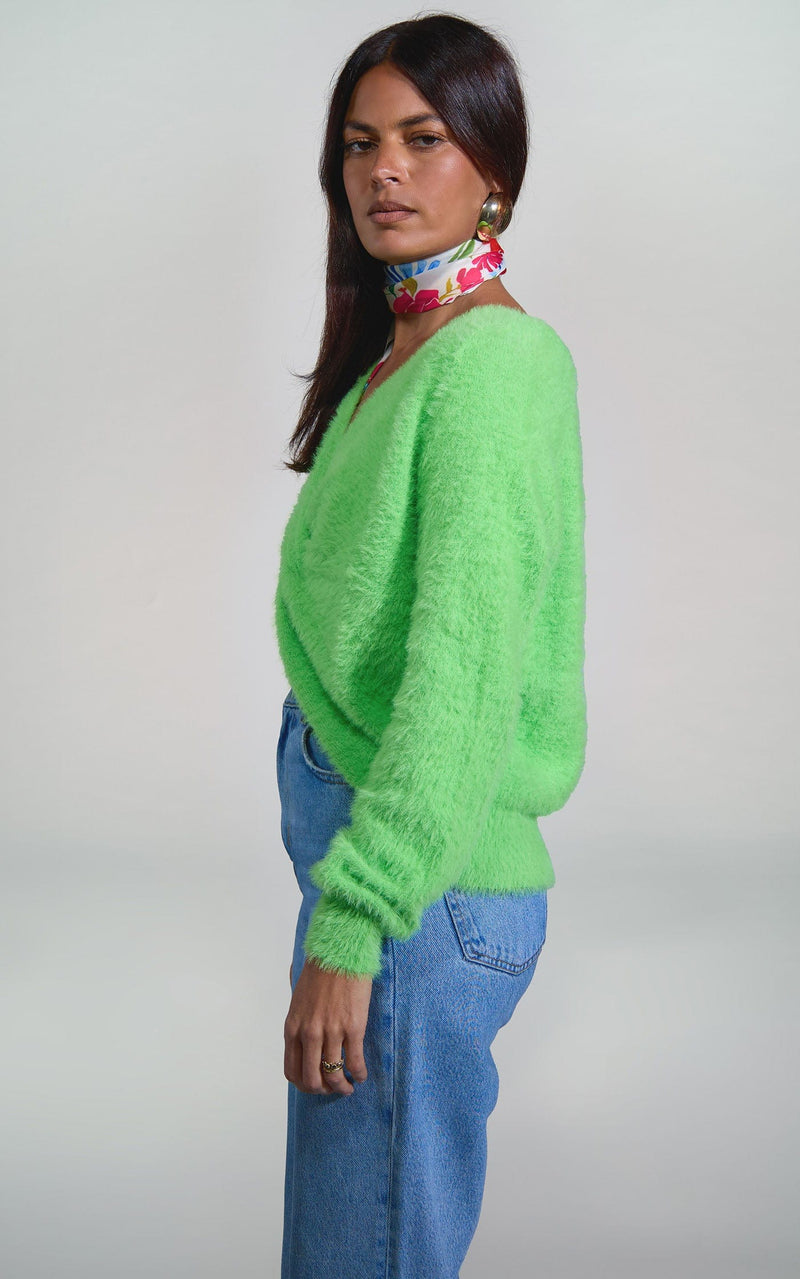 Bonnie Jumper in Bright Green - Reversible