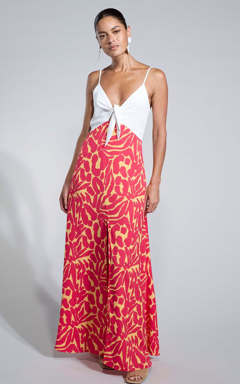 Florence Dress In Orange Zebro