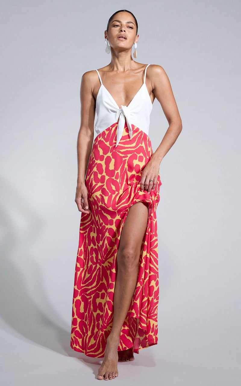 Florence Dress In Orange Zebro