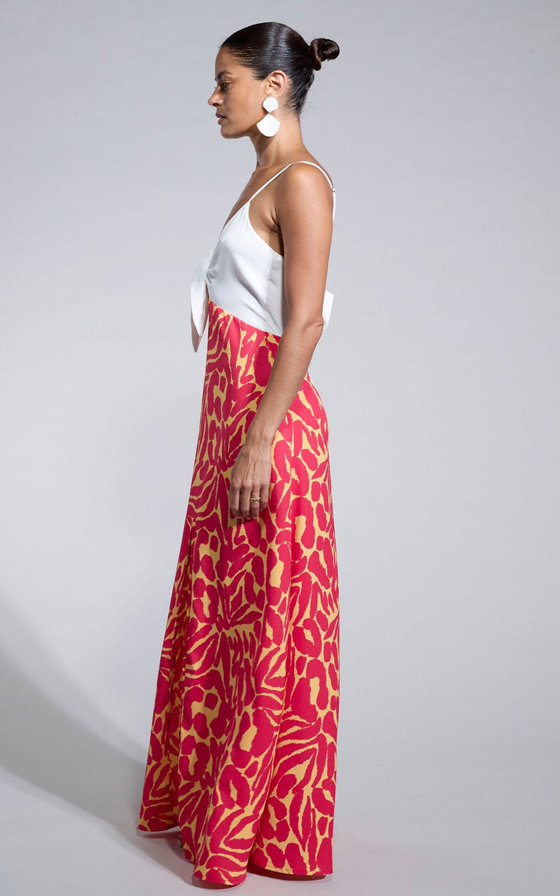 Florence Dress In Orange Zebro