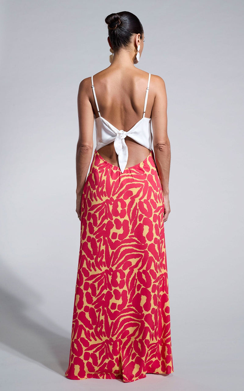Florence Dress In Orange Zebro