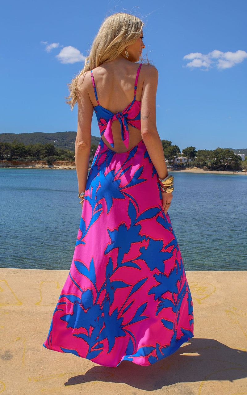 Florence Dress In Pink Ikat