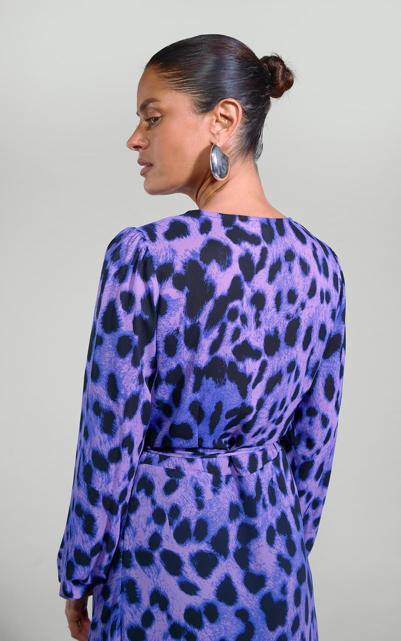 Jagger Maxi Dress in Lilac Leopard