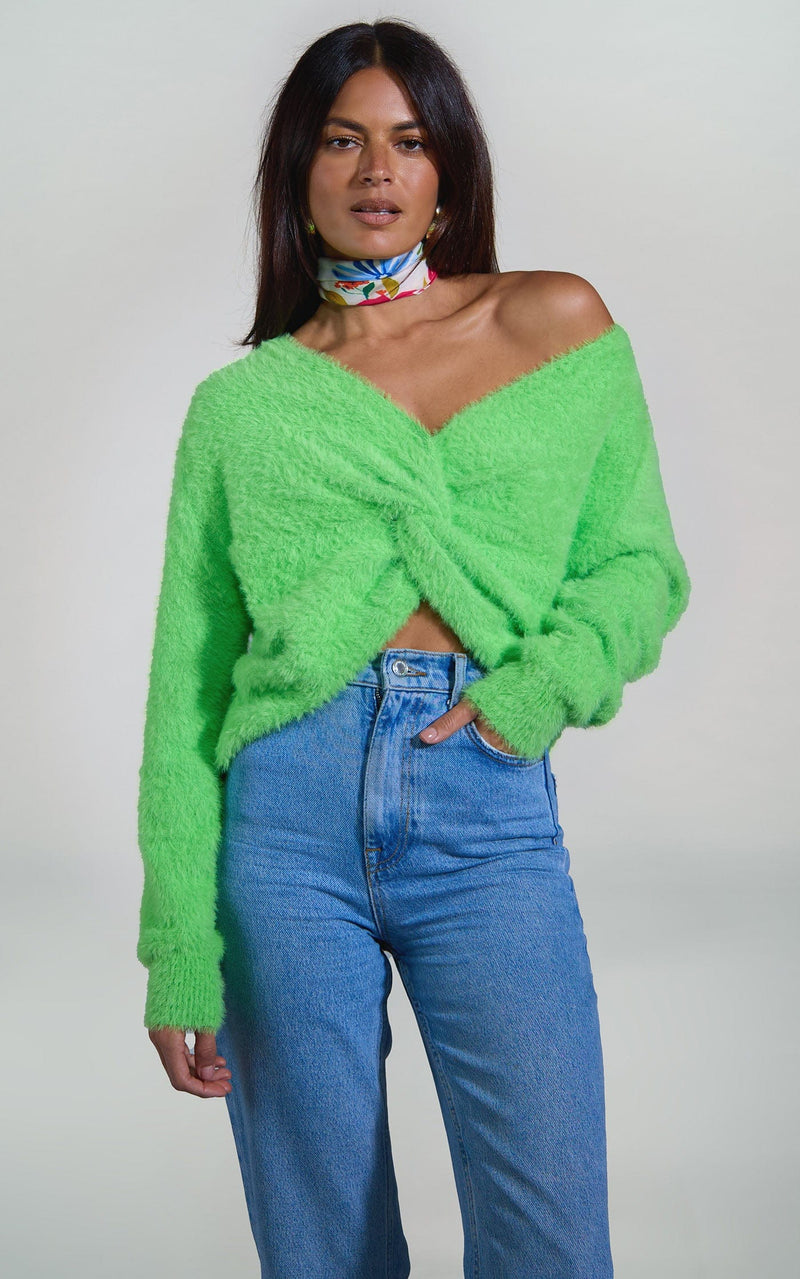 Bonnie Jumper in Bright Green - Reversible