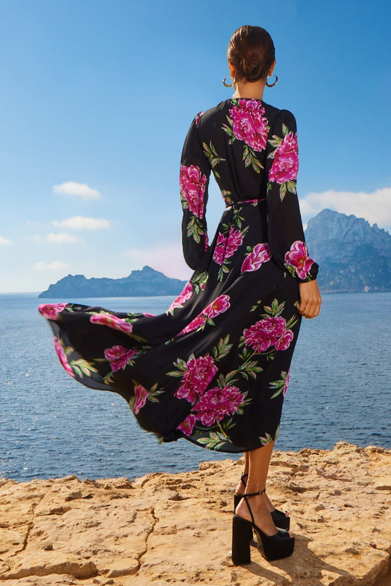 Jagger Maxi Dress In Pink Peony