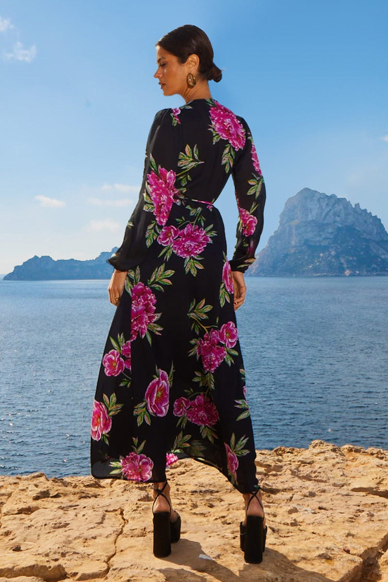 Jagger Maxi Dress In Pink Peony