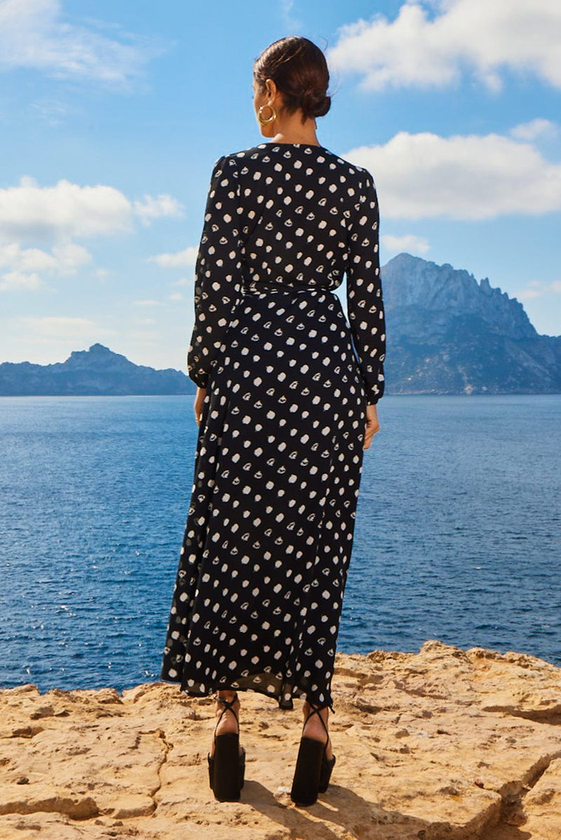 Jagger Maxi Dress In Painted Dot