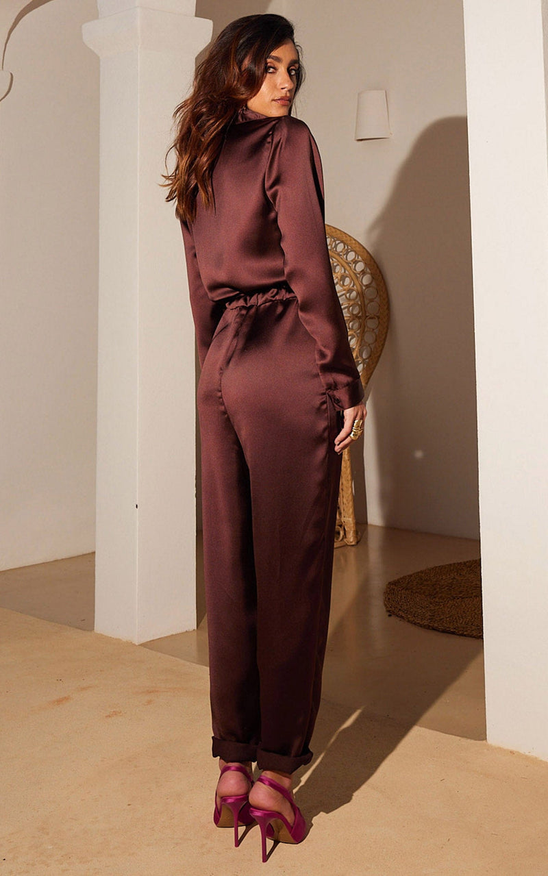 Juno Jumpsuit in Chocolate