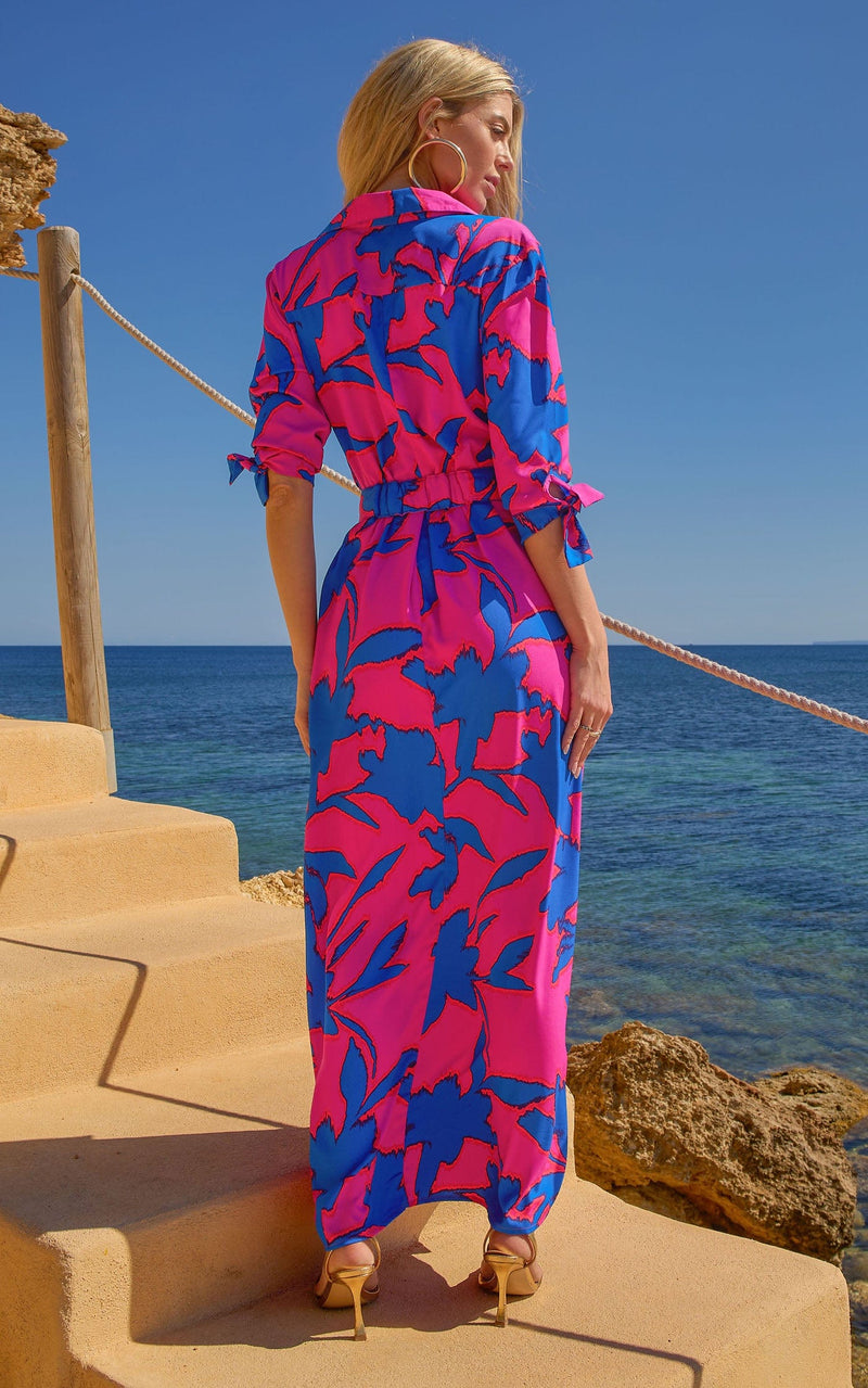 Dove Dress in Pink Ikat