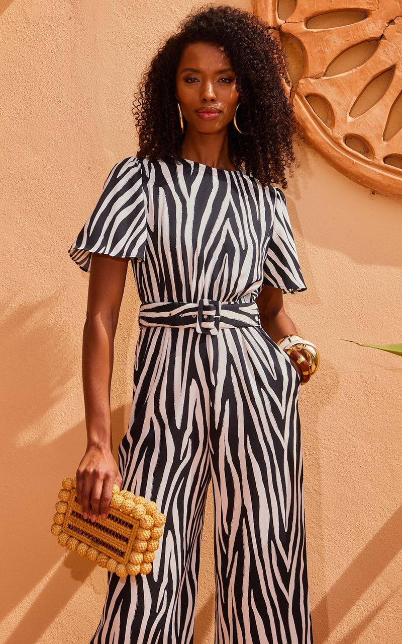 Printed jumpsuit dress outlet