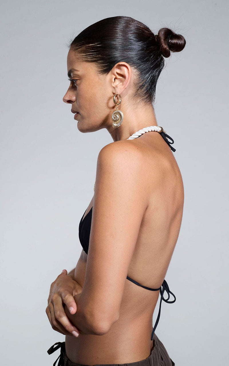 Shell + Hoop Earrings