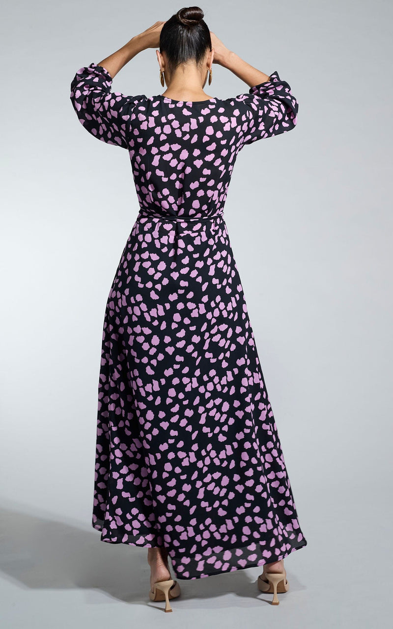 Jagger Maxi Dress in Pink on Black Could