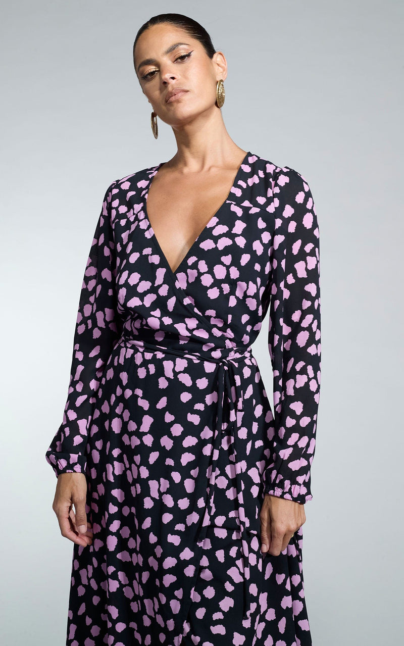 Jagger Maxi Dress in Pink on Black Could