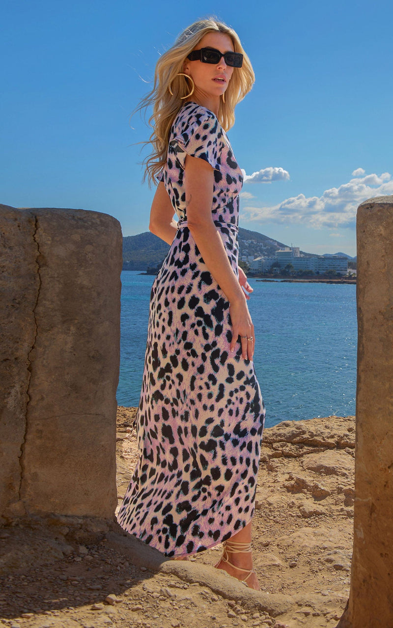Cayenne Dress In Pastel Leopard