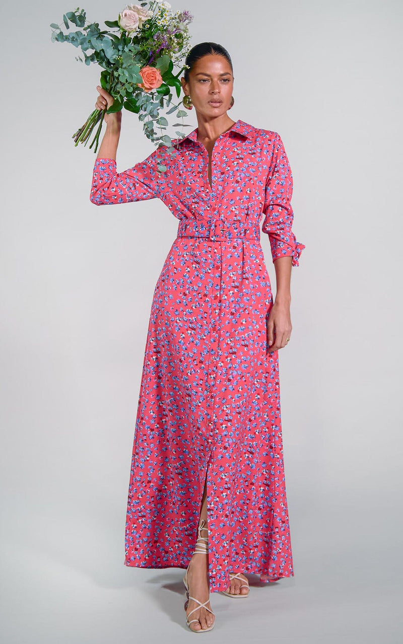 Dove Dress in Red Daisy