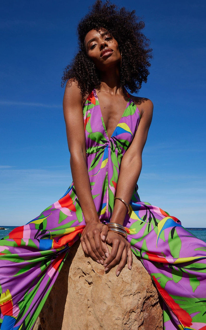 Genie Jumpsuit in Humming Bird Purple