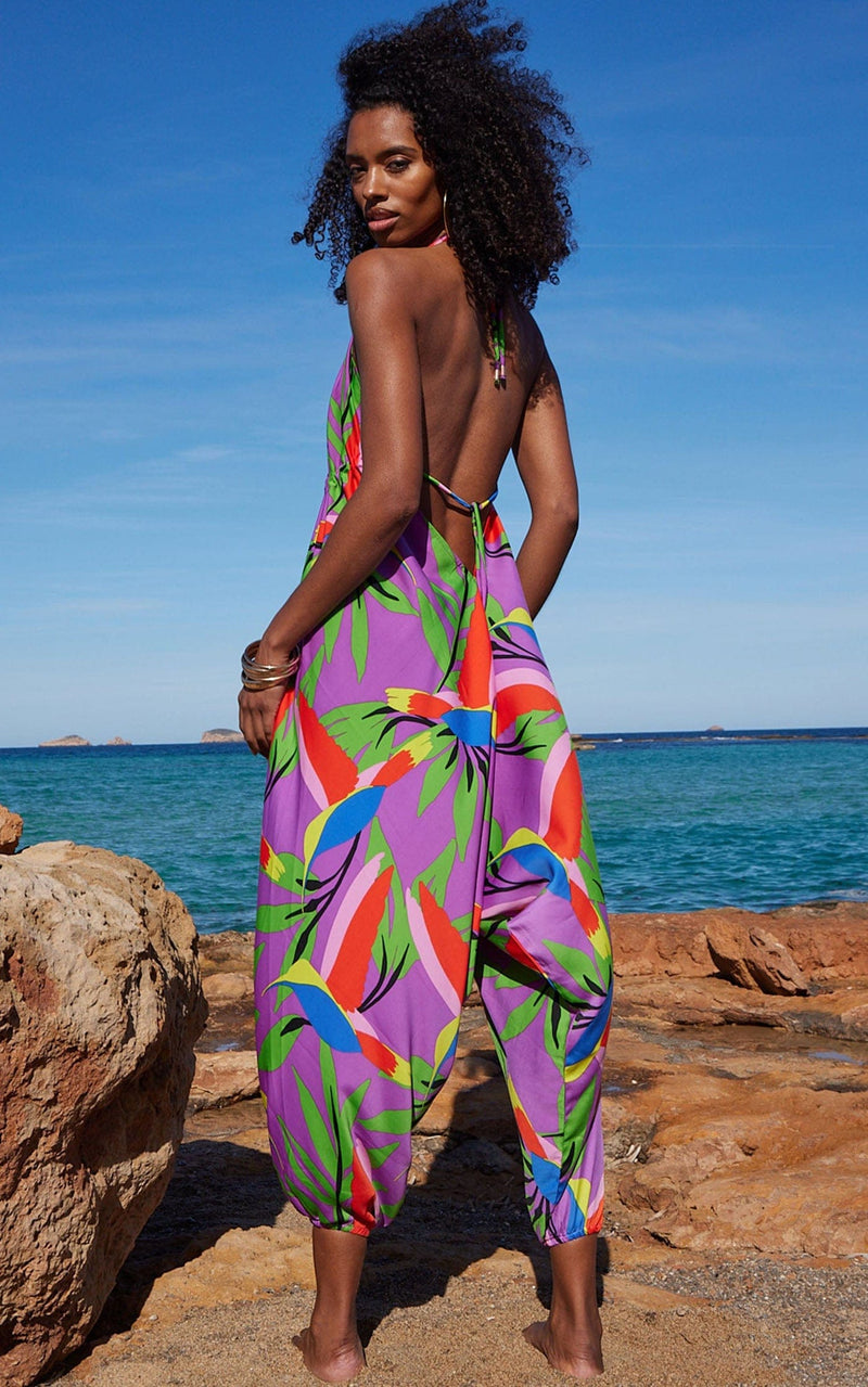 Genie Jumpsuit in Humming Bird Purple