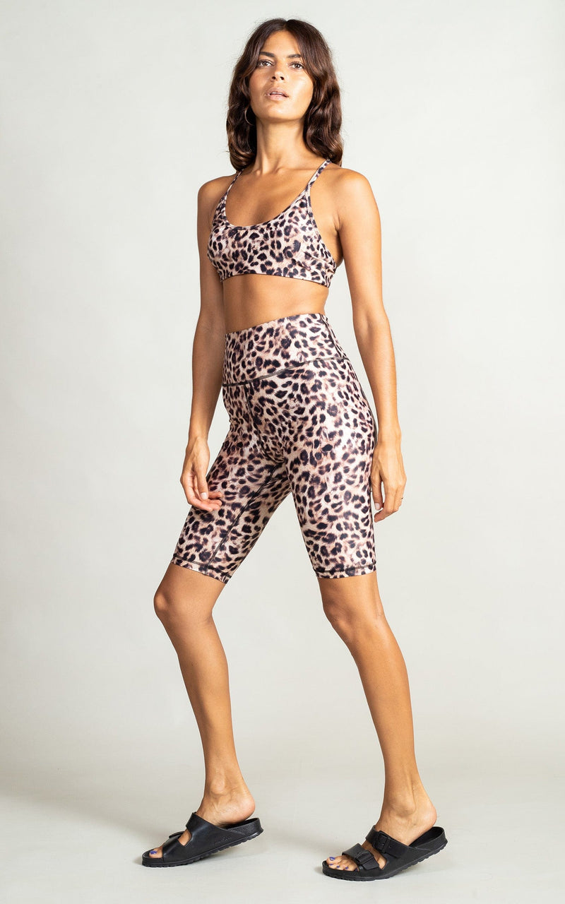 HALO Akira Cycling Shorts in Natural Leopard