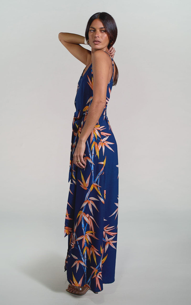 Sookee Slip Dress In Bamboo Print