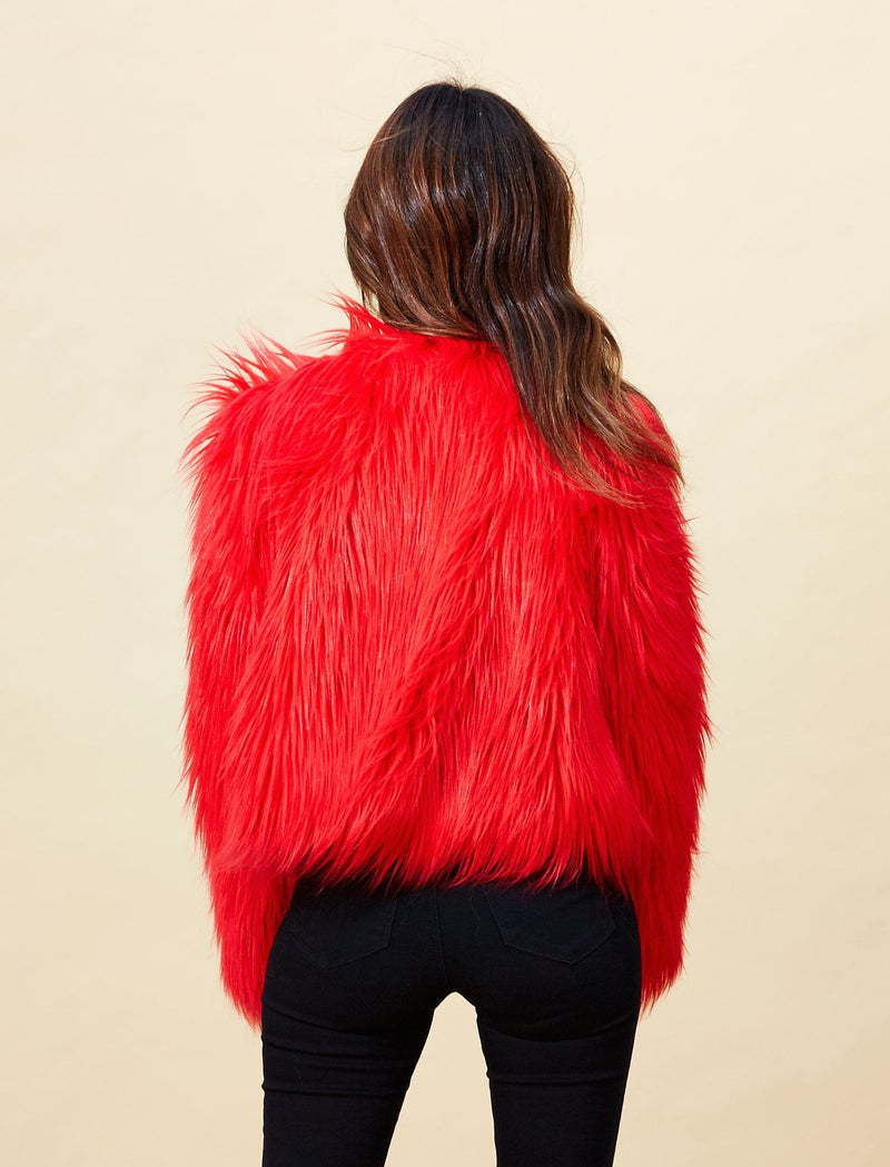 Red leopard coat clearance