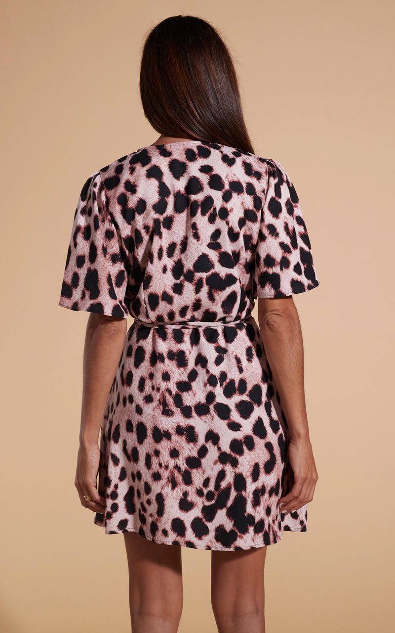 Blush animal print sales dress