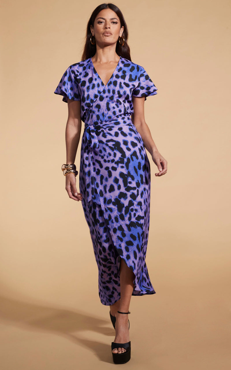 Cayenne Dress In Lilac Leopard
