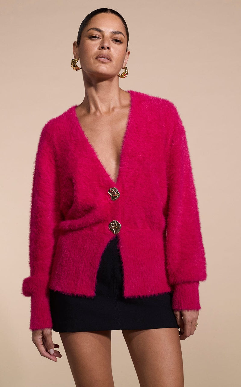 Sabrina Cardigan in Raspberry