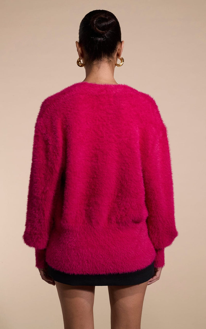 Sabrina Cardigan in Raspberry