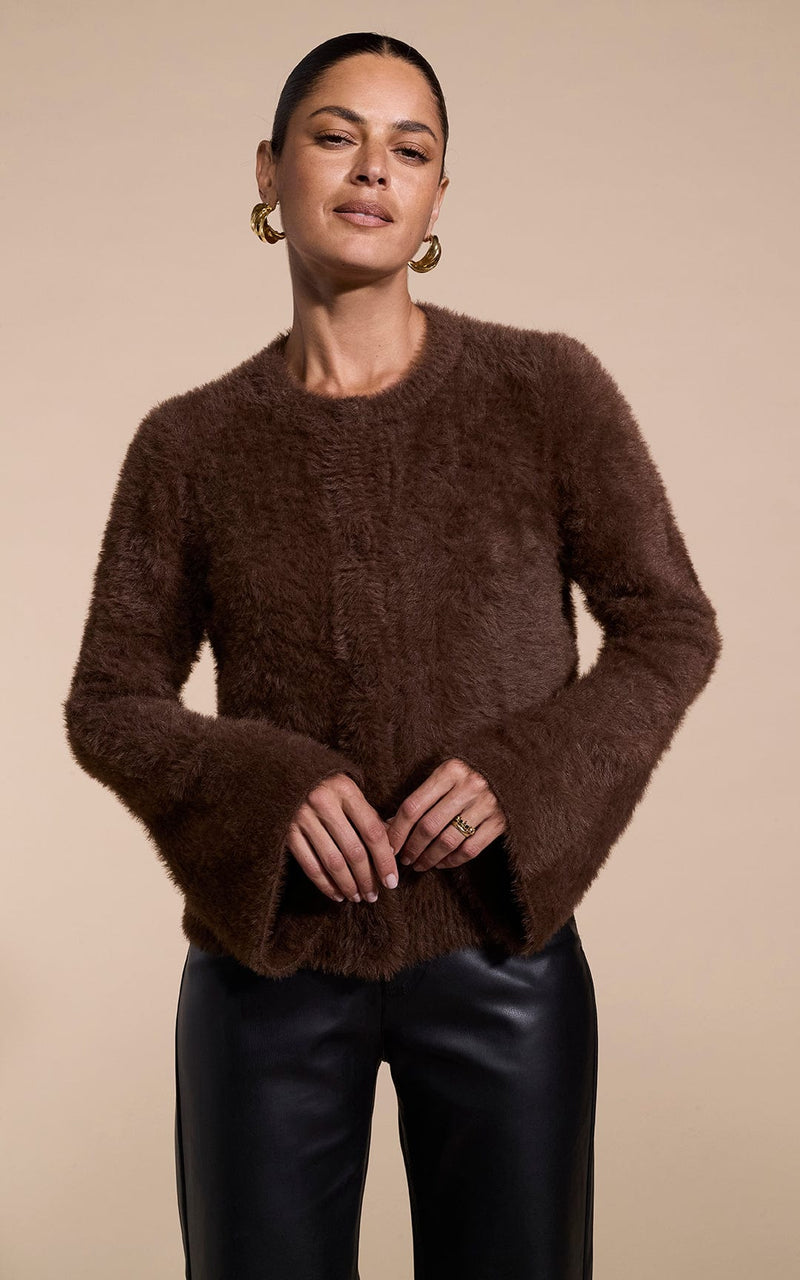 Tansy Cardigan in Chocolate