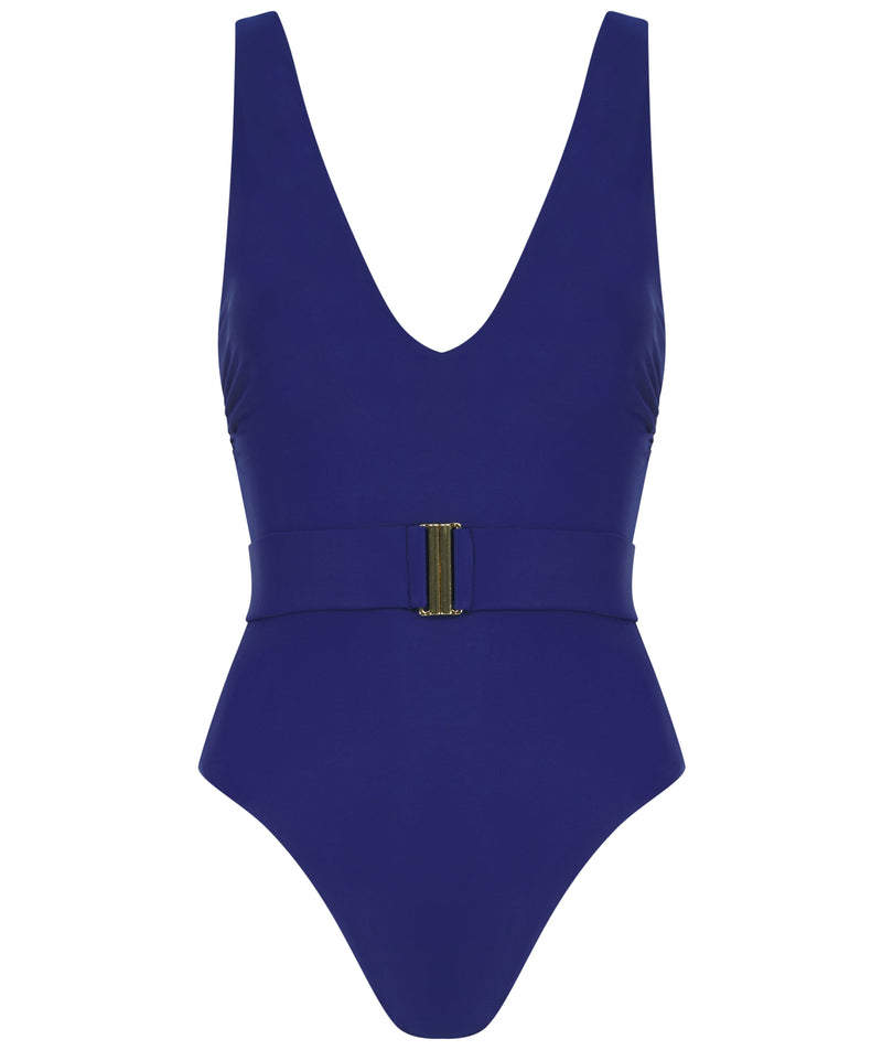 HALO Sa Caleta Swimsuit In Navy on white background