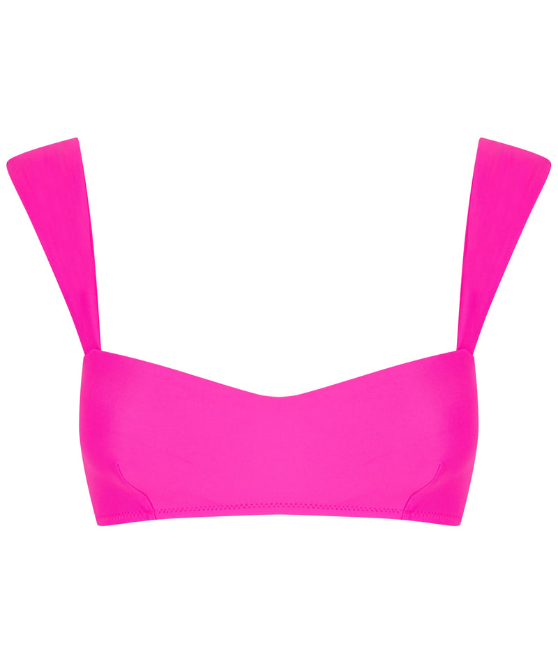 HALO Salinas Bikini Top In Pink on white background